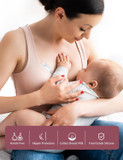 Hofish Wearable Milk Collector Breast Shells For Sore Nipples For Pumping Or Breastfeeding, Easy To Wear, Made Without Bpa White