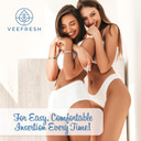 Veefresh Veedip Boric Acid Tampon Moisturizer Fortified With Aloe Vera, Vitamin E, Passion Flower & Hyaluronic Acid - Menstrual Feminine Care -Comfortable Insertion & Odour Prevention When You'Re Dry