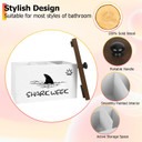 Tampon Holder Shark Week Tampon Storage With Wooden Lid Tampon Holder For Bathroom Storage Women Pad And Tampon Organizer For Bathroom Tampon Case And Pad Organizer For Bathroom Accessories(White)