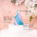 Menstrual Cup With Ring Easy Removal - Sustainable Tampon And Pad Alternative - Soft Flexible No Leak 12 Hr Protection 100% Medical Grade Silicone - Reusable - (Small)(Pink) 1 1.0 Count