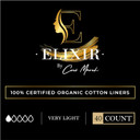Organic Cotton Liners Certified Hypoallergenic Organic Cotton In All Layers Biodegradable Backing Free Of Chlorine & Chemicals Ultrathin - 40 Count - Elixir By Coco March For Sensitive Skin