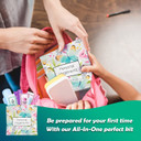 Menstrual Kit All-In-One | Convenience On The Go | Single Period Kit Pack For Travelling, Tweens & Teenagers | Individually Wrapped Feminine Hygiene Products (Butterflies) (Single)