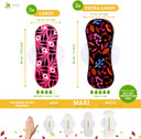 Cloth Pads Menstrual Heavy Flow; (Single L) Organic Cotton Reusable Pads Menstrual Made In Eu; Reusable Period Pads; Reusable Sanitary Pads For Women; Overnight Washable Pads Menstrual