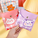 Cute Sanitary Napkin Storage Bag,Reusable Menstrual Pads Storage Organizers Pouch Kit,Pink Rabbit Small Storage Bag,Purple Menarche Bag,Portable Set,For Teen Girls,Women(2 Pcs)