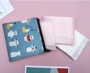 Sanitary Napkin Storage Bag,3Pack Sanitary Napkin Pads Storage Bag With Zipper 5X5 Inches First Period Bag For Girls,Women,Ladies(Strawberry)