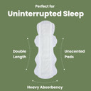 Uneat Ultra Thin Breathable Feminine Pads With Wings For Women, Odor-Neutralizing Tech, Unscented, Heavy, Extra Heavy Absorbency, Overnight (2X Long, 8 Count)