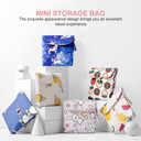 Multitool Wallet Period Bag Linen Coin Purse: 4Pcs Napkin Storage Bags Tampon Pouches Portable Pad Holders For Teen Girls Women Ladies Headphone Accessories