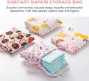 Multitool Wallet Period Bag Linen Coin Purse: 4Pcs Napkin Storage Bags Tampon Pouches Portable Pad Holders For Teen Girls Women Ladies Headphone Accessories