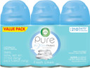 Air Wick Automatic Air Freshener Spray Refill, Fresh Linen, 3Ct, Essential Oils, Odor Neutralization