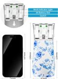 Automatic Air Freshener Spray Dispenser,Blue And White Porcelain Air Freshener Automatic Sprayer,Automatic Air Freshner With Remote Control,Air Freshener Dispenser 8 Time Interval Settings