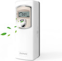 Svavo Automatic Lcd Fragrance Dispenser - Wall Mount/Free Standing Abs Auto Air Freshener Dispenser Programmable Aerosol Spray Perfume Dispenser For Bathroom, Hotel, Office, Commercial Place, White