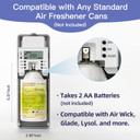 Svavo Automatic Lcd Fragrance Dispenser - Wall Mount/Free Standing Abs Auto Air Freshener Dispenser Programmable Aerosol Spray Perfume Dispenser For Bathroom, Hotel, Office, Commercial Place, White