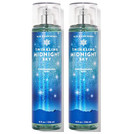 Bath And Body Works Twinkling Midnight Sky Fine Fragrance Body Spray Mist Perfume Gift Set - Value Pack Lot Of 2 (Twinkling Midnight Sky)