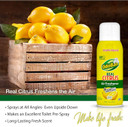 Odoban Aroma Eliminator, 360-Degree Continuous Spray Natural Oil Real Citrus Air Freshener, Toilet Spray, 6-Pack, 10 Ounces Each, Lemon Scent