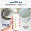 Clean People Liquid Dish Soap - Plant Based Dish Soap - Biodegradable Formula - Recyclable Packaging (Lemon Verbena Scent) 12 Fl. Oz (3 Pack)