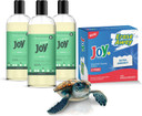 Joy Pure Natural Liquid Dish Soap | Biodegradable Formula | Basil Scent | 16 Fl. Oz - Pack Of 3, Bundled With 2 Erase Pads (Basil)
