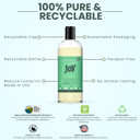 Joy Pure Natural Liquid Dish Soap | Biodegradable Formula | Basil Scent | 16 Fl. Oz - Pack Of 3, Bundled With 2 Erase Pads (Basil)