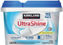 Kirkland Signature UltraShine Dishwasher Detergent Pacs, Lemon Citrus, 115 Ct