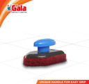 Gala Iron Bull Floor Scrub Pad, Bathroom Tile And Floor Cleaning Brush, 1 Piece With Plastic Handle
