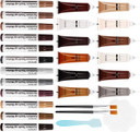 Dewel Wood Filler, Wood Floor Scratch Remover, Wood Furniture Repair Kit, Wood Marker, Wood Paint, Touch Up Paint Pens For Wallsfurniture Pens For Scratches, Furniture Polish, Wood Stain Pen-28 Sets Dewel Wood Filler, Wood Floor Scratch Remover, Wood Furniture Repair Kit, Wood Marker, Wood Paint, Touch Up Paint Pens For Wallsfurniture Pens For Scratches, Furniture Polish, Wood Stain Pen-28 Sets