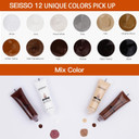 Seisso Wood Repair Kit Wood Touch Up Paint Restore Any Wood Furniture Wood Stain, 12 Colors Cover Surface Scratch For Wooden Floor Table, Filler Furniture Paint Oak, Cabinet, Door, Veneer, Walnut