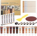 Furniture Repair Kit Wood Touch Up Maker Restore Any Wood Furniture, Cover Surface Scratch For Wooden Floor Table, Filler Oak, Cabinet, Door, Veneer, Set Of 39