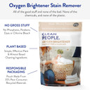Clean People Natural Oxygen Brightener Stain Remover - Natural Bleach Alternative, Plant Derived Ingredients, Brightens Dull Whites And Colors - Natural Stain Remover For Laundry - 79 Oz