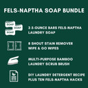 Fels-Naptha Laundry Detergent Bar Soap And Stain Remover Bundle - Includes 3 (5-Ounce) Fels Naptha Laundry Bar, 8 Shout Wipes, Eco Bamboo Scrub Brush, Diy Detergent Recipe By Foxtail Collective
