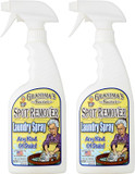 Grandma'S Secret Spot Remover Laundry Spray - Chlorine, Bleach And Toxin-Free Fabric Stain Remover For Clothes - Removes Oil, Paint, Blood And Pet Stains - 16 Oz, 2 Pack