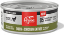 Orijen Adult Wet Cat Food, Grain Free Duck And Chicken Entree In Bone Broth, Wholeprey Ingredients, 5.5Oz (Case Of 12)
