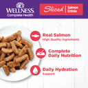 Wellness Natural Pet Food Wellness Complete Health Natural Grain Free Wet Canned Cat Food, Sliced Salmon Entree, 5.5 Ounce (Pack Of 24)