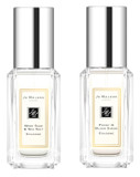 Jo Malone Wood Sage & Sea Salt, Peony & Blush Suede Duo. Mini Travel Size .3Oz / 9Ml Each