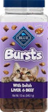Blue Buffalo Bursts Crunchy & Creamy Cat Treats, Great For Training, Delish Liver & Beef, 12-Oz. Tub Blue Buffalo Bursts Crunchy & Creamy Cat Treats, Great For Training, Delish Liver & Beef, 12-Oz. Tub