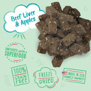 Charlee Bear Meaty Bites Dog Treats, Beef Liver & Apples, 2.5Oz