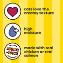 Temptations Creamy Puree Squeezable Lickable Wet Cat Treat Variety Pack, 0.42 Oz. Tubes, Pack Of 16