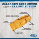 Best Bully Sticks All-Natural Peanut Butter Beef Cheek Dog Treats - Made With Natural Occurring Collagen - Chews Like A Rawhide, But Not A Rawhide (Peanut Butter Dipped, Medium 4-Pack)