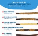 Best Bully Sticks All Natural Dog Chews - 6 Inch Cheese Wrapped Beef Collagen Sticks - Usa Baked & Packed - Highly Digestible, Limited Ingredient, Rawhide Alternative Dog Chew - 10 Pack