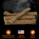 Premium Hickory Smoked Real Beef Dog Treats - Bully Snap Stick, 20 Pack - Reward, Puppy & Dog Training Treats - Usa Smoked & Packed - No Additives, 100% Natural, Healthy Rawhide-Free High Protein