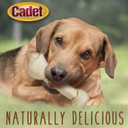Cadet Premium Grade Beef Hide For Dogs, Long Lasting Rawhide Knotted Bones Single Ingredient Dog Chews, 8"-9" Dog Bones, 3 Pack