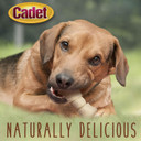 Cadet Premium Grade Beef Hide For Dogs, Long Lasting Rawhide Knotted Bones Single Ingredient Dog Chews, 4"-5" Dog Bones, 2 Pounds