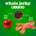 Fruitables Small Dog Treats  Whole Jerky Bites  Healthy Treats  Bacon & Apple Flavor  5 Ounces