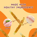 Jungle Calling Rawhide Free Treats For Dogs, Chicken Wrapped Cod Sticks Dog Treats, Soft Chewy Treats For Training Rewards, 10.6 Oz (Chicken)