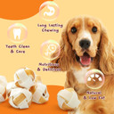 Jungle Calling Dog Treats, Chewing Snacks Rawhide Treats For Medium And Large Dogs, Triple Flavor Rawhide Balls, Dog Rawhide Chews Long Lasting, Chicken & Duck Flavor, 8 Count