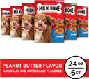 Milk-Bone Peanut Butter Flavor Dog Treats For Small Dogs, 24 Ounce (Pack Of 6), Crunchy Texture Helps Freshen Breath