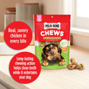 Milk-Bone Chews Gnawbones Rawhide Free Dog Treats, Chicken, 8 Long Lasting Mini Knotted Bones (Pack Of 4)