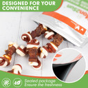 Mon2Sun 2.5" Rawhide Free Dog Treats With Mixed Vegetables, Duck Wrapped Mini Knot Bones For Small Dogs, Healthy Dog Snakcs For Balanced Nutrition, 21.2Oz