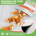Mon2Sun 2.5" Rawhide Free Dog Treats With Mixed Vegetables, Chicken Wrapped Mini Knot Bones For Small Dogs, Healthy Dog Snakcs For Balanced Nutrition, 10.6Oz