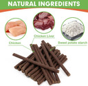 Mon2Sun Dog Jerky Treats, 5 Inch Chicken Sticks (Chicken Liver Flavor) Rawhide Free Dog Training Treats For Small Dogs, Soft And Healthy Dog Snacks, 10.58Oz (40 Count-Pack Of 1)
