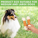 Mon2Sun Dog Treats 6.5" Rawhide Bones Chicken Wrapped Knotted Bones Dog Chews, Long Lasting Beefhide Treats For Medium And Large Dogs, Dental Health And Teeth Cleaning