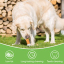 Mon2Sun Dog Treats 6.5" Rawhide Bones Chicken Wrapped Knotted Bones Dog Chews, Long Lasting Beefhide Treats For Medium And Large Dogs, Dental Health And Teeth Cleaning